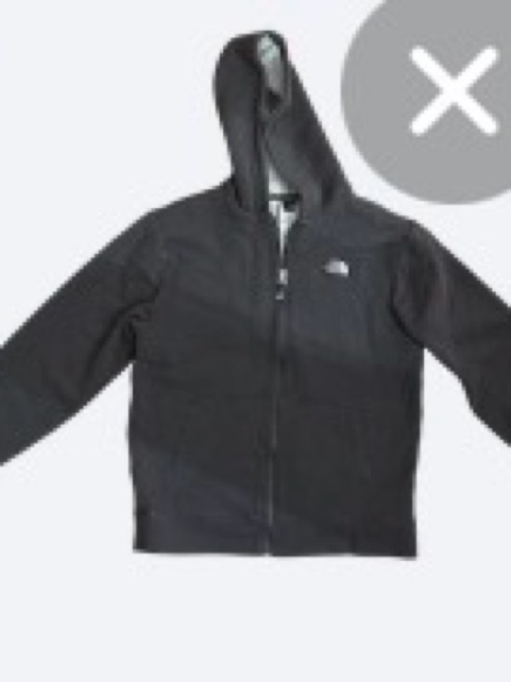 The North Face Kids Black Zip-Up Hooded Sweatshirt Jacket
